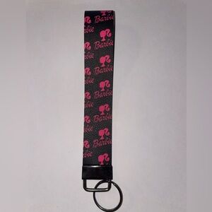 Barbie faux leather wristlet with glitter backing